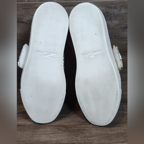 ZCD Montreal Italian Crystals White Leather Bling ASO Jennifer Lopez 37 US 6.5 - Picture 9 of 16
